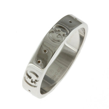 Gucci K18WG Ring / Icon No. 9.5 Silver Ladies 18K K18 White Gold Accelerating