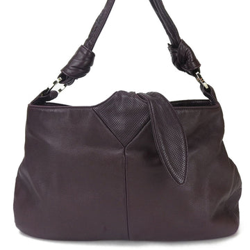 LOEWE one shoulder bag purple ladies leather shoulderbag