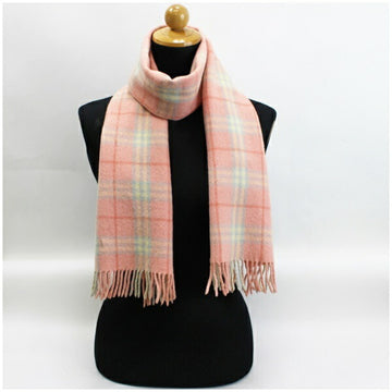 BURBERRY London Wool Scarf Pink x Check 148 27 cm  LONDOM Ladies