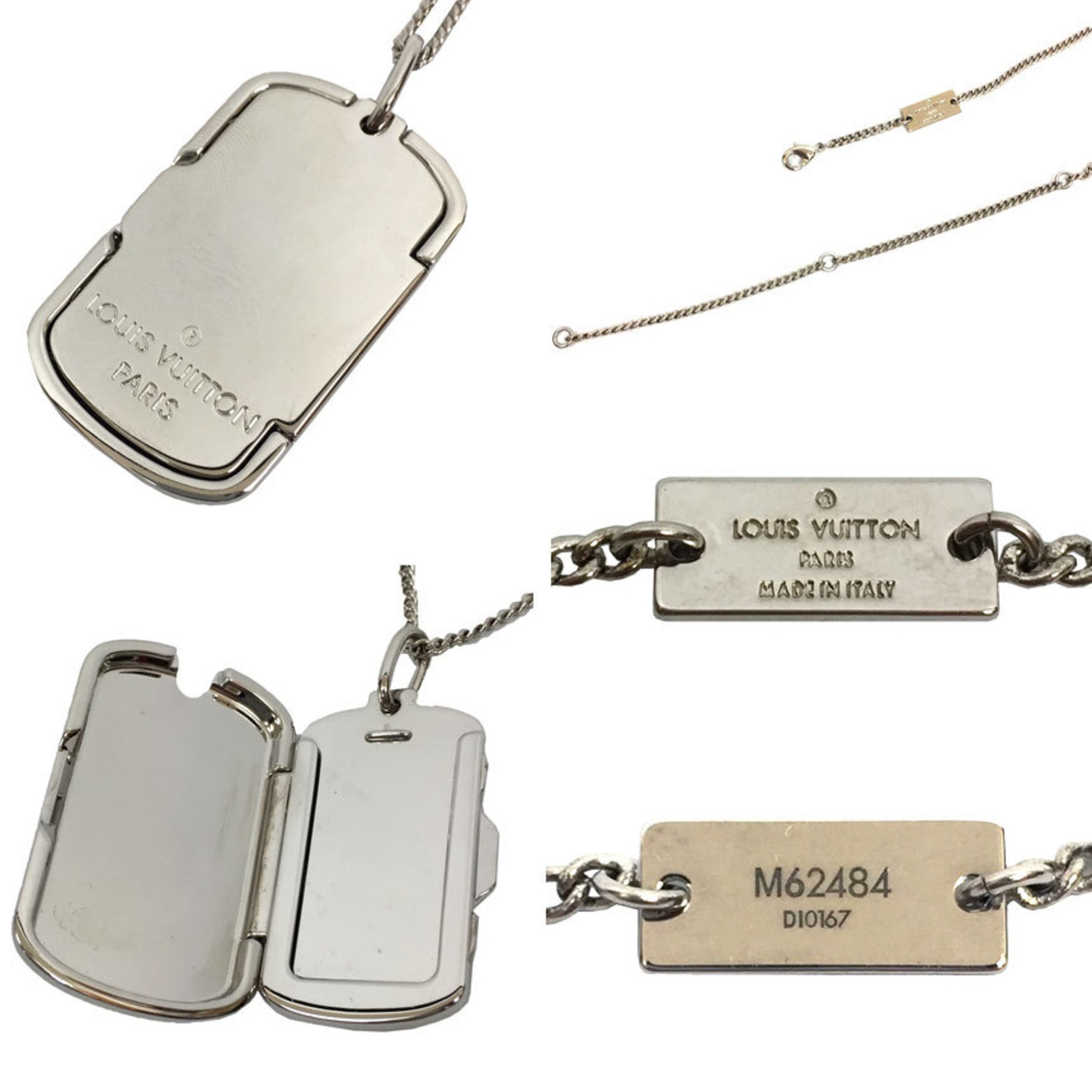 LOUIS VUITTON MP1362 Sky Tour 2014 Necklace Pendant Men's Accessory Silver  Color