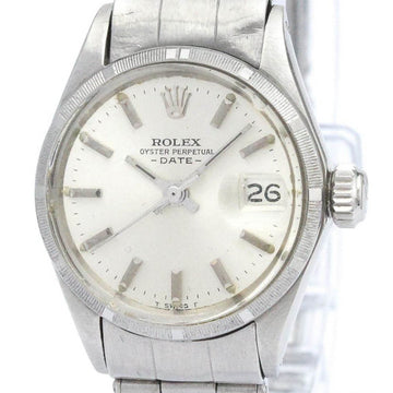 ROLEXVintage  Oyster Perpetual Date 6519 Steel Automatic Ladies Watch BF562269