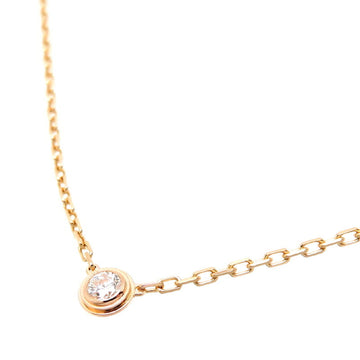 CARTIER 0.09ct Diamond Damour Small #SM Women's Necklace B7215700 750 Pink Gold