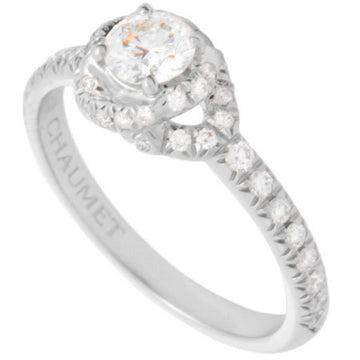 Chaumet Lien d'Amour Diamond 0.31ct(G/VVS2/3EX) Engagement Ring Pt950 #51 Solitaire J3LCZZ