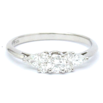 TIFFANY Seven Stone Diamond Ring Platinum Fashion Diamond Band Ring Silver