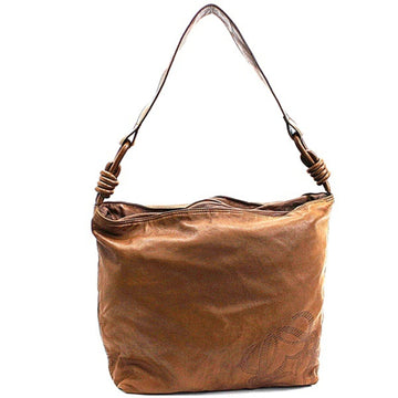 LOEWE Anagram One Shoulder Bag Leather Brown  Ladies