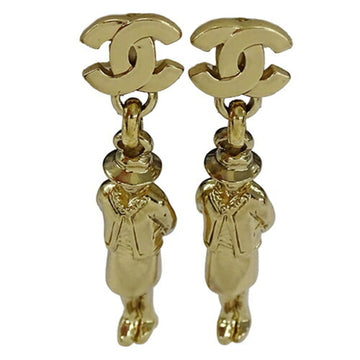 CHANEL Earrings Women's Brand Coco Mademoiselle Gold Binaural Accessories 02P
