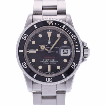 ROLEX Submariner Red Sub 5 Type Dial 1680 Men's SS Watch Automatic Winding Black
