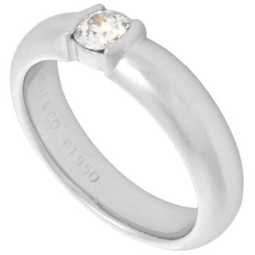 TIFFANY & Co Dots Diamond 0.19ct [H / VS1 GOOD] Solitaire Ring Pt950 # 6