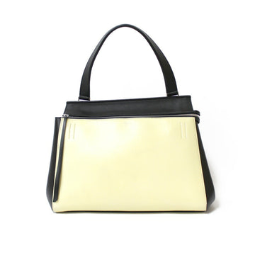 Celine Handbag Edge Overseas Large Black Yellow Women's Leather