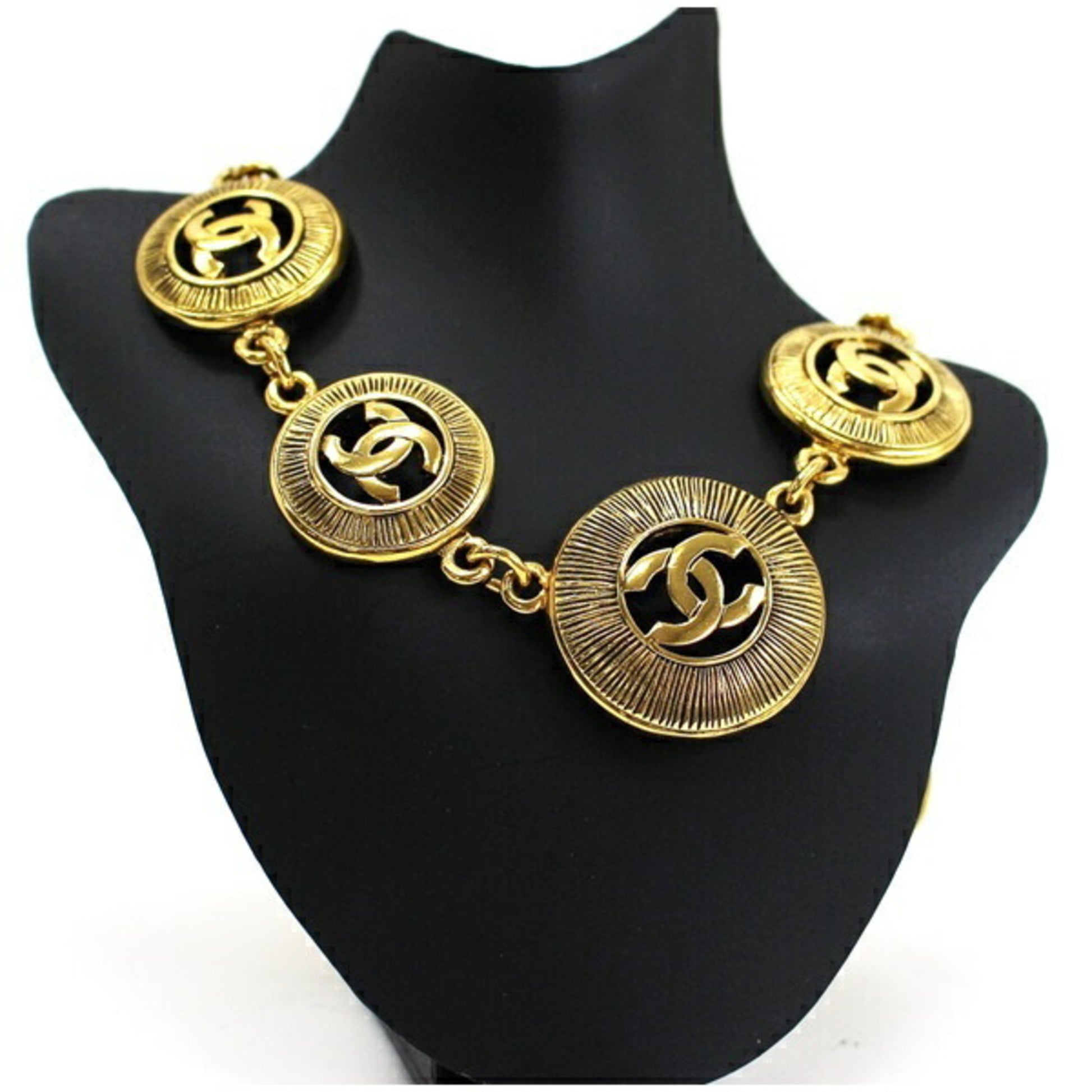 gold chanel necklace men