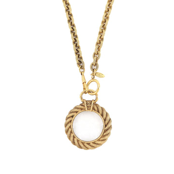Chanel loupe long necklace gold 25 vintage accessories Loupe Necklace