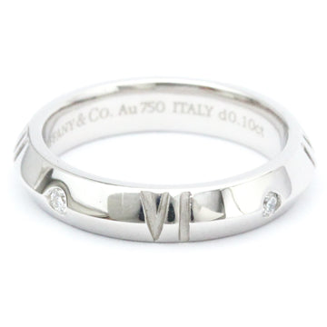 TIFFANY Atlas X Closed Narrow Ring White Gold [18K] Fashion Diamond Band Ring Silver