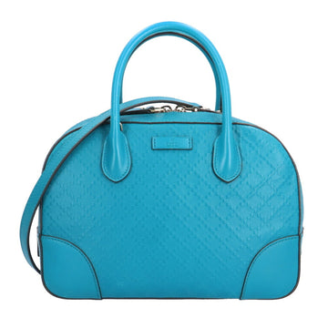GUCCI Bright Diamante Shoulder Bag Leather 354224 520981 Blue Women's