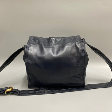 LOEWE Vintage Anagram Logo Leather Genuine Mini Shoulder Bag Pochette Sacoche Navy 20449