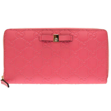GUCCI Shima 388680 Leather Pink Round Wallet Purse