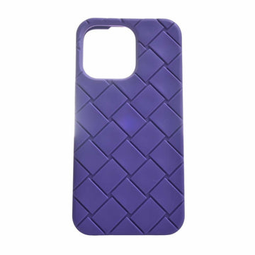 BOTTEGA VENETA Intrecciato Rubber Silicone iPhone14 Pro Smartphone Case Purple Women's