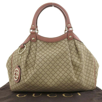 Gucci Diamante Suki Bag Handbag Brown x Pink 211944 467891