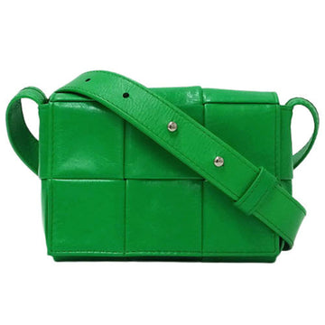 Bottega Veneta Bag Men's Shoulder Pouch Candy Cassette Leather Parakeet Green 667048