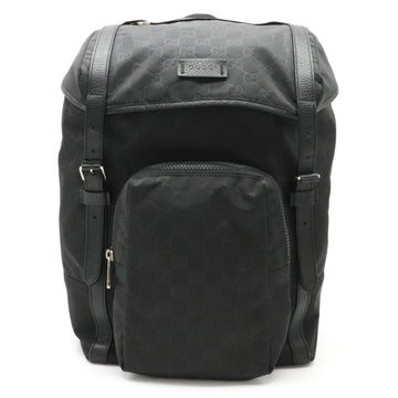 Gucci GG nylon rucksack backpack daypack leather black 387071