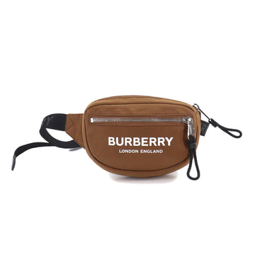 Burberry Canon crossbody bag waist pouch nylon brown silver metal fittings CANNON Body Bag