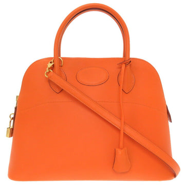 Hermes Bored 31 Vogue River Orange  F Engraved Handbag Bag 0110 HERMES