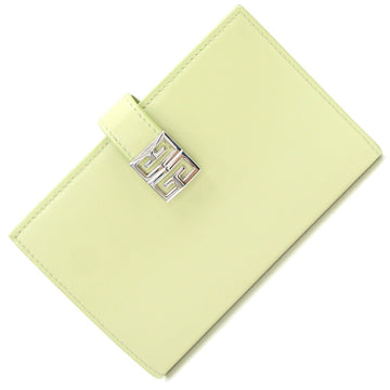 GIVENCHY Bifold Wallet 4G Leather Box Light Green Compact Women's