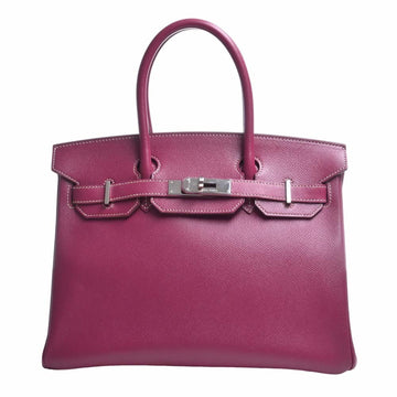 HERMES Vaux Epson Birkin Candy 30 Handbag Purple Ladies