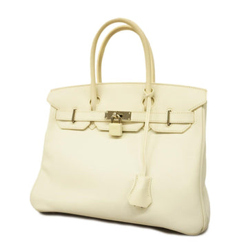 HERMES Handbag Birkin 30 L Engraved Swift White Ladies