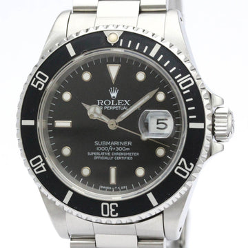 ROLEXPolished  Submariner 16610 Date W Serial Steel Automatic Watch BF555757