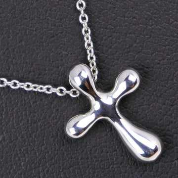 TIFFANY&Co.  Small Cross Necklace Elsa Peretti Silver 925 Ladies