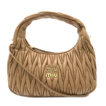 MIU MIU Materasse handbag Brown CARAMEL leather 5BC153N88F098L