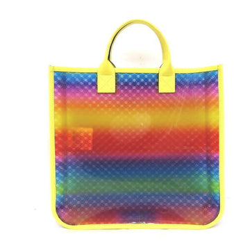 Gucci Multicolor Tote Bag 550763 Micro GG Pattern x Rainbow Vinyl Ladies