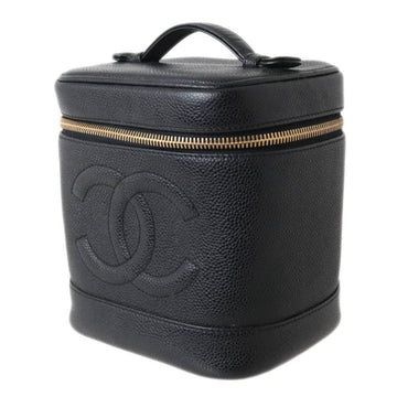 CHANEL/CHANEL Vanity Bag Cocomark Caviar Skin Black A01998