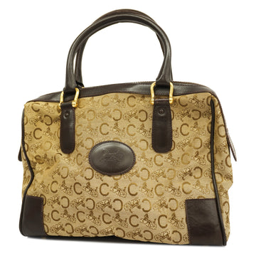 CELINEAuth  C Macadam Women's Canvas Handbag Beige,Brown