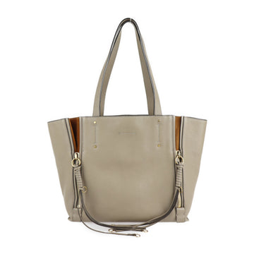 CHLOE  Milo Tote Bag Shoulder CHC17AS272HEQ Leather Greige Handbag Shopping