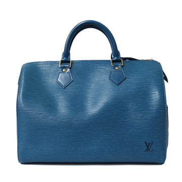 Louis Vuitton Handbag Epi Boston Bag Speedy 30 M43005 Blue Toledo Ladies Leather