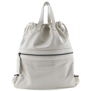 BOTTEGA VENETA BOTTEGAVENETA Leggero Backpack/Daypack 567222 Calf Made in Italy Ivory Shoulder Handbag 2way Drawstring Unisex