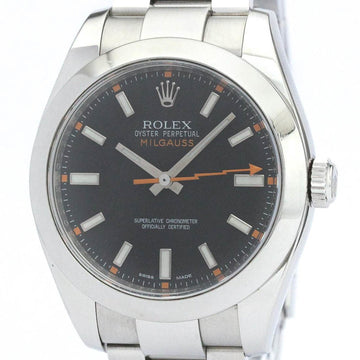 ROLEXPolished  Milgauss Serial V Steel Automatic Watch 116400 BF562267