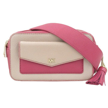 MICHAEL KORS Leather Small Pocket Tassel Attached Camera Bag Shoulder 32S9LF5C5T Pink
