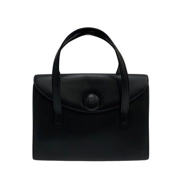 GIVENCHY 4G Logo Button Leather Genuine Handbag Mini Tote Bag Boston Black