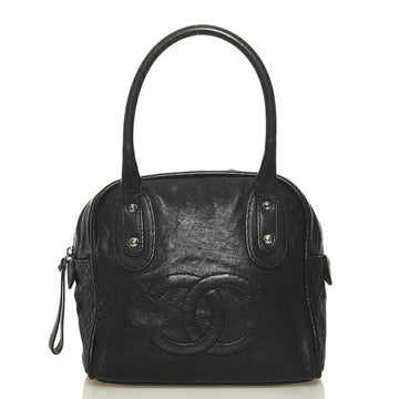 Chanel cruise line handbag black lambskin ladies CHANEL