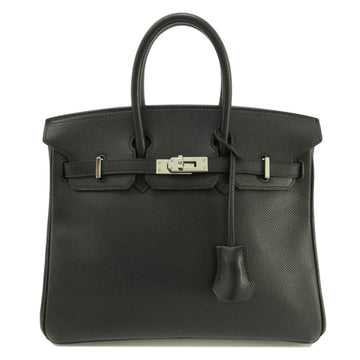 HERMES Birkin 25 Black Handbag Epson Ladies