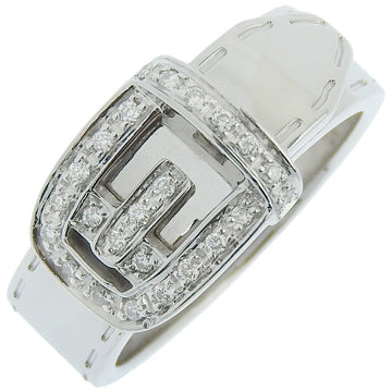 GUCCI belt ring size 10.5 K18 white gold x diamond made in Italy approx. 9.7g ladies