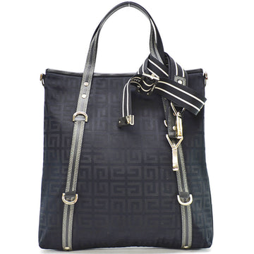 Givenchy Bag Black White Silver Polyester Nylon Leather Handbag Shoulder Ladies