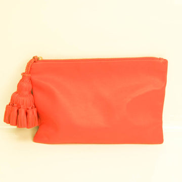 ANYA HINDMARCH Fringe Women's Leather Clutch Bag Orange