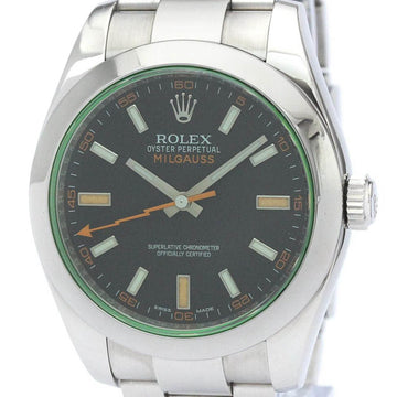 ROLEXPolished  Milgauss Stainless Steel Automatic Watch 116400GV BF563319