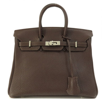 HERMES Birkin 25 Dark Brown Handbag Togo Ladies