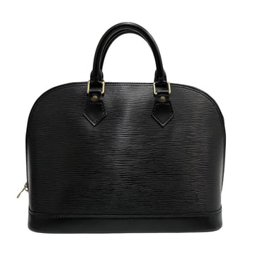LOUIS VUITTON Alma Epi Leather Genuine Handbag Mini Tote Bag Black Noir 16865