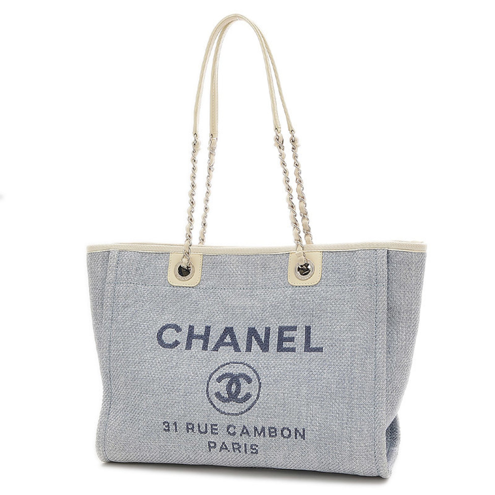 Chanel Medium Deauville Shopping Tote - Blue Totes, Handbags