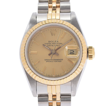 Rolex Datejust 69173 Ladies YG/SS Watch Automatic Winding Champagne Dial